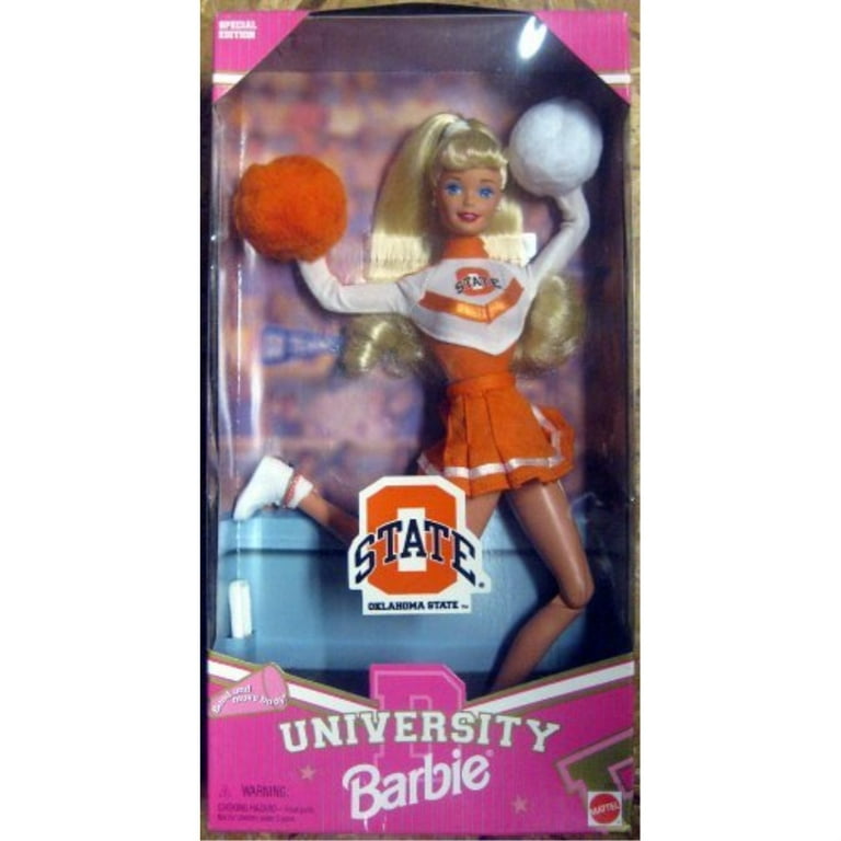University Barbie Oklahoma State Cheerleader Doll 1997 Mattel 17752 Walmart