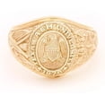 thumbnail image 1 of University Customized Aggie College Wedding Ring Men’s 14K Yellow Gold Plated Vintage Signet Ring, 1 of 1