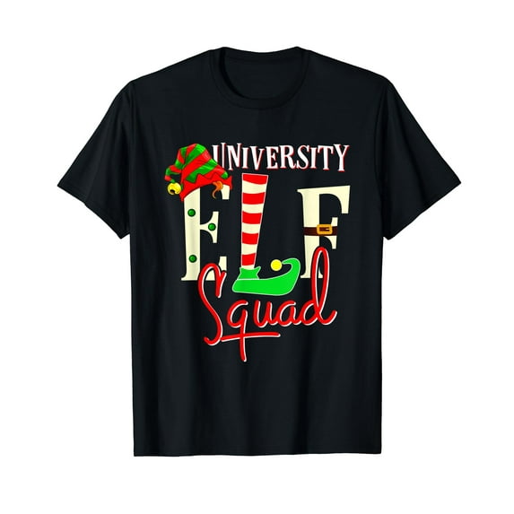 University Elf Squad Christmas Gift for University Teacher T-Shirt