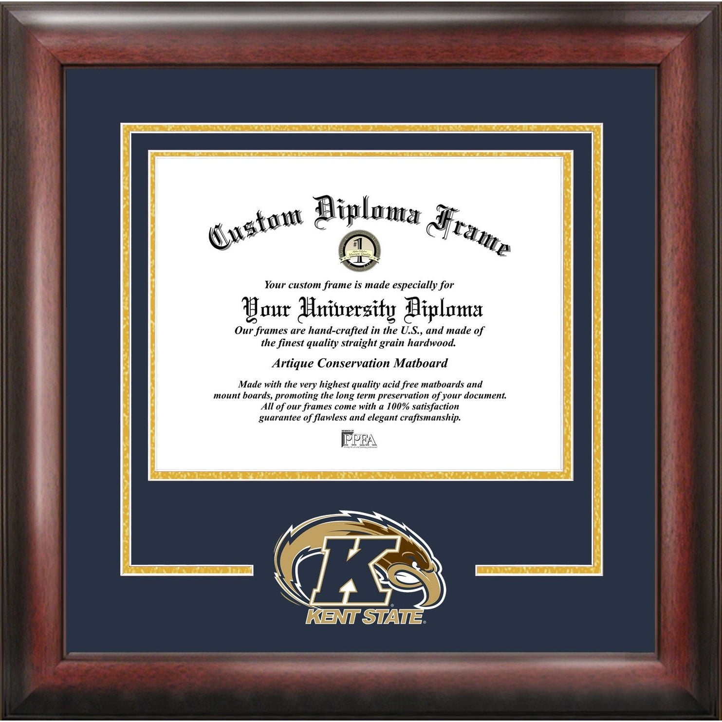 University Frames Kent State University 9w x 7h Spirit Diploma Frame