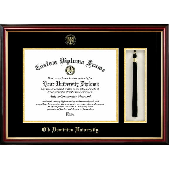 University Frames Old Dominion 14w x 11h Tassel Box and Diploma Frame
