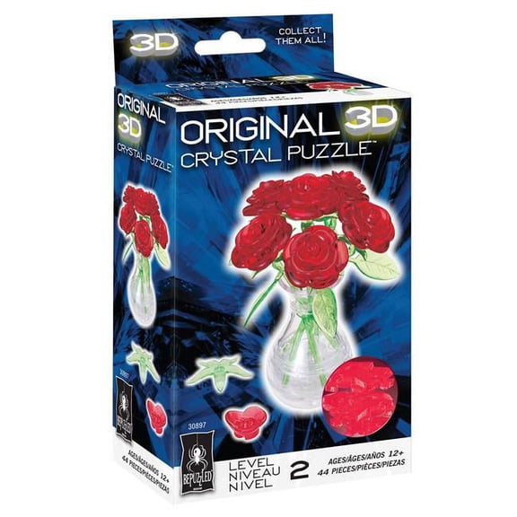 University Games 3D Crystal Puzzle - Roses