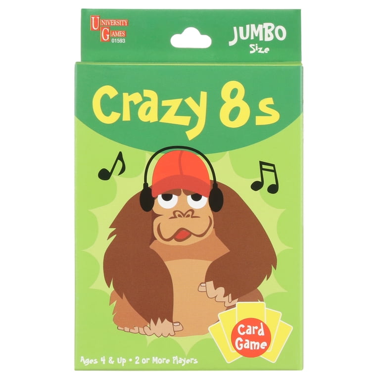 Crazy Eights Original Card Game - Match Colors & Numbers, Use Wild