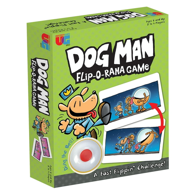 University Games Dog Man Flip-O-Rama Game, 62 Flip-O-Rama Cards