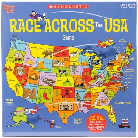 University Games Scholastic Race Across The Usa Game