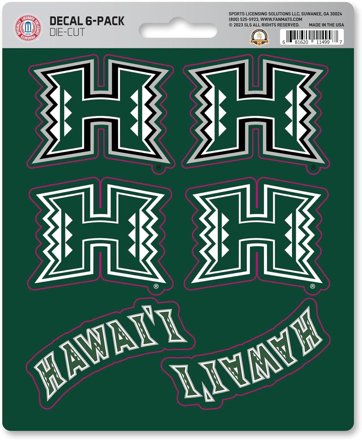 Hawaii Tire Cover w/ Rainbow Warriors Logo - Black Vinyl, image size:1234x1500