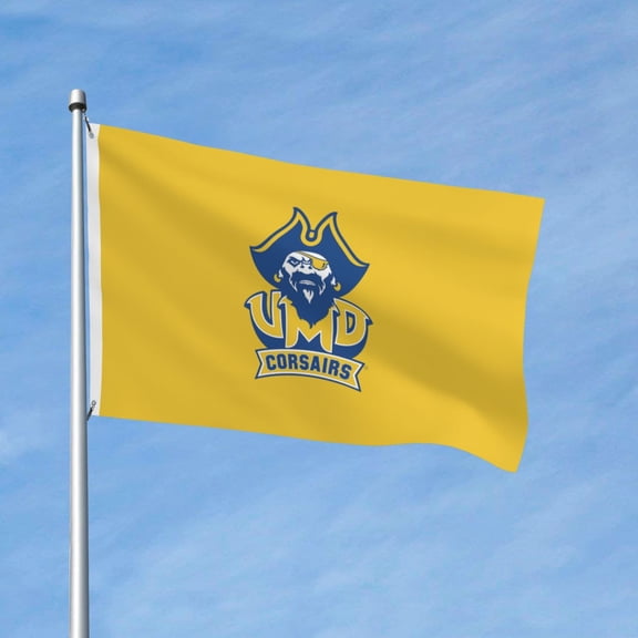 University Of Massachusetts Dartmouth Logo 3x5 Ft Flag Double Sided Indoor Outdoor Double Stitched Polyester Flag With 2 Grommets-Both Side Can Be Read