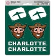 thumbnail image 1 of University of North Carolina UNC Charlotte 49ers 6-Piece Decal Sticker Set, 5x6 Inch Sheet, Gift for football fans for any hard surfaces around home, automotive, personal items, 1 of 4