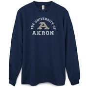 University Of Akron Zips Arc Vintage Collegiate Logo Graphic Long Sleeve Tee