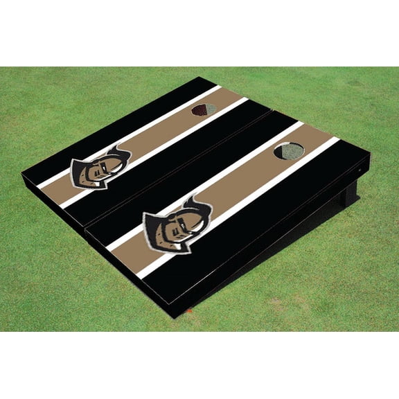 University Of Central Florida "Knightro" Gold And Black Matching Long Stripe Cornhole Boards