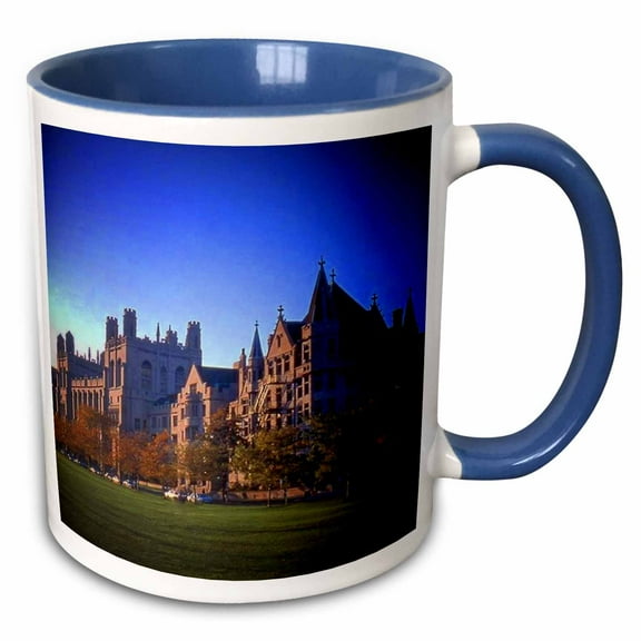 3drose, University of Chicago, 11oz Two-tone Blue Mug