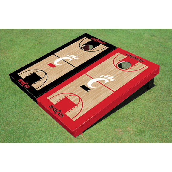 University Of Cincinnati Alternating Basketball Court Custom Cornhole Boards