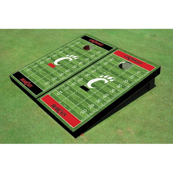 University Of Cincinnati Alternating Football Field Custom Cornhole Boards
