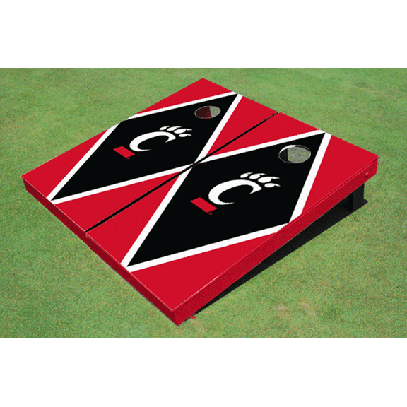University Of Cincinnati Black And Red Matching Diamond Cornhole Boards