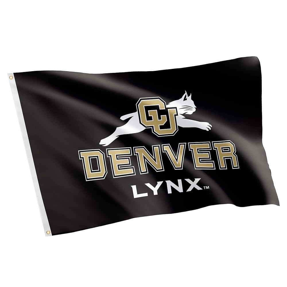 University Of Denver Flag Lynx CU Flags Banners 100 Polyester Indoor Outdoor 3X5 (Style 2