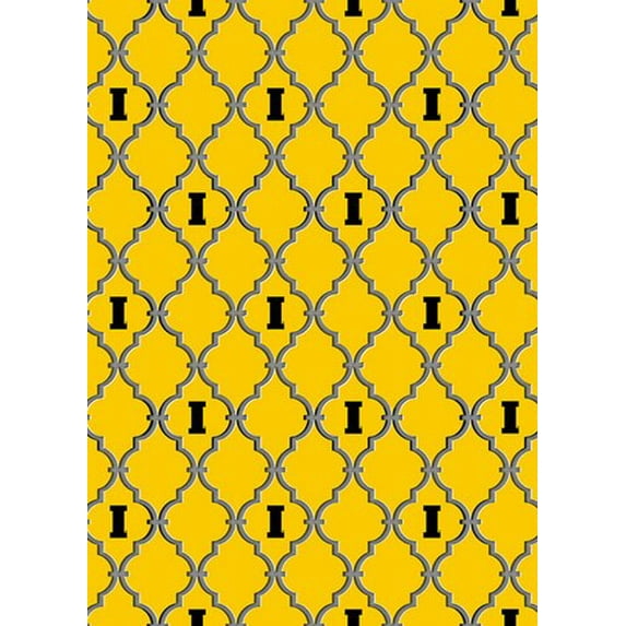 University Of Iowa 100% Cotton Trellis Pattern