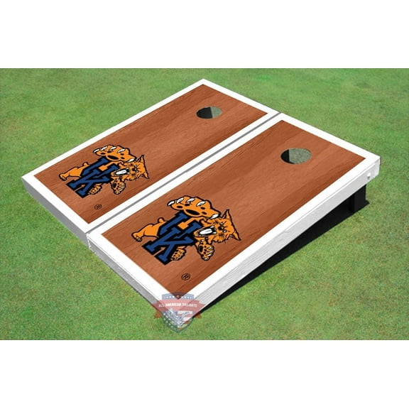 University Of Kentucky Wildcat White Rosewood Matching Borders Cornhole Boards