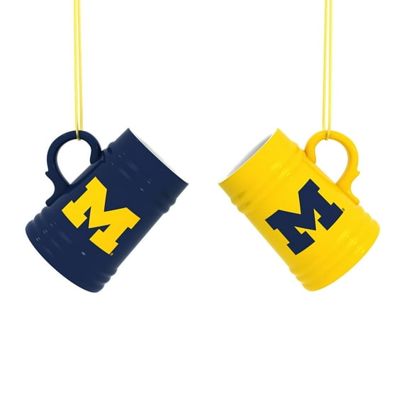 Michigan Wolverines Two-Pack 3" Mini Stein Ornament Set