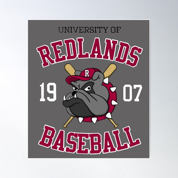 University Of Redlands- Baseball Poster Wall Art, Modern Wall Decor For Living Room Bedroom, 8x12 UNFRAMED