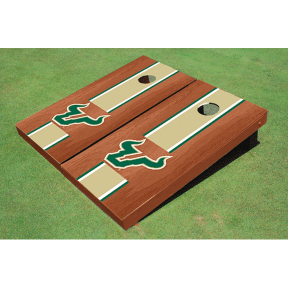 University Of South Florida Gold Rosewood Matching Long Strip Cornhole Boards