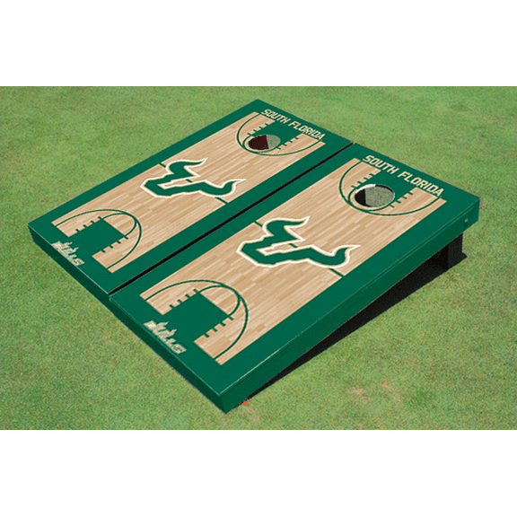 University Of South Florida Hunter Matching Basketball Court Custom Cornhole Boards