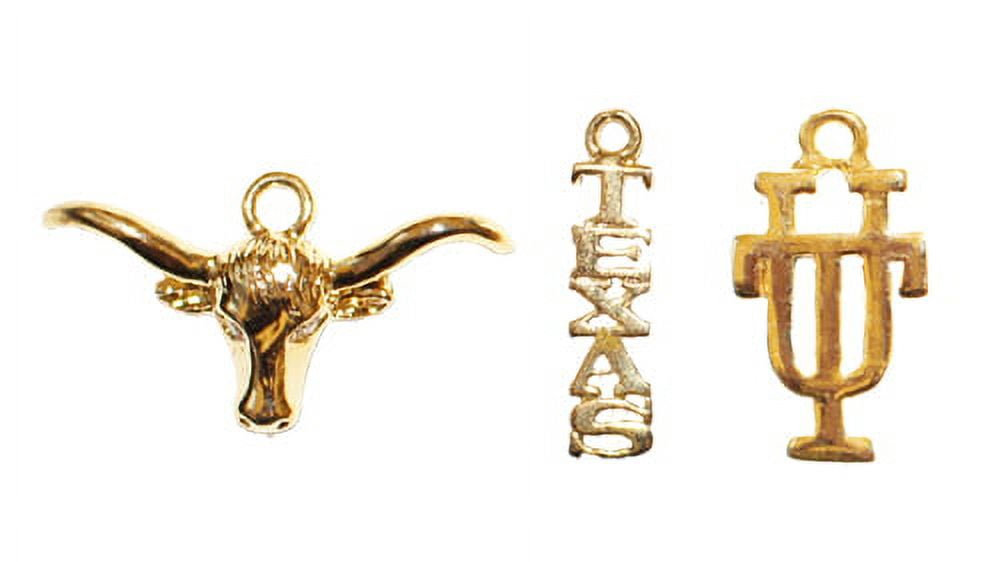 CARDINALI JEWELRY University Of Texas Licensed Charm Assortment, 3 Styles, 6 Charms, Nickel, Lead, Cadmium Free, Lost Inventory Found 18 Years Later, They Were Made 20years Ago That Is Why They Are So Inexpensive