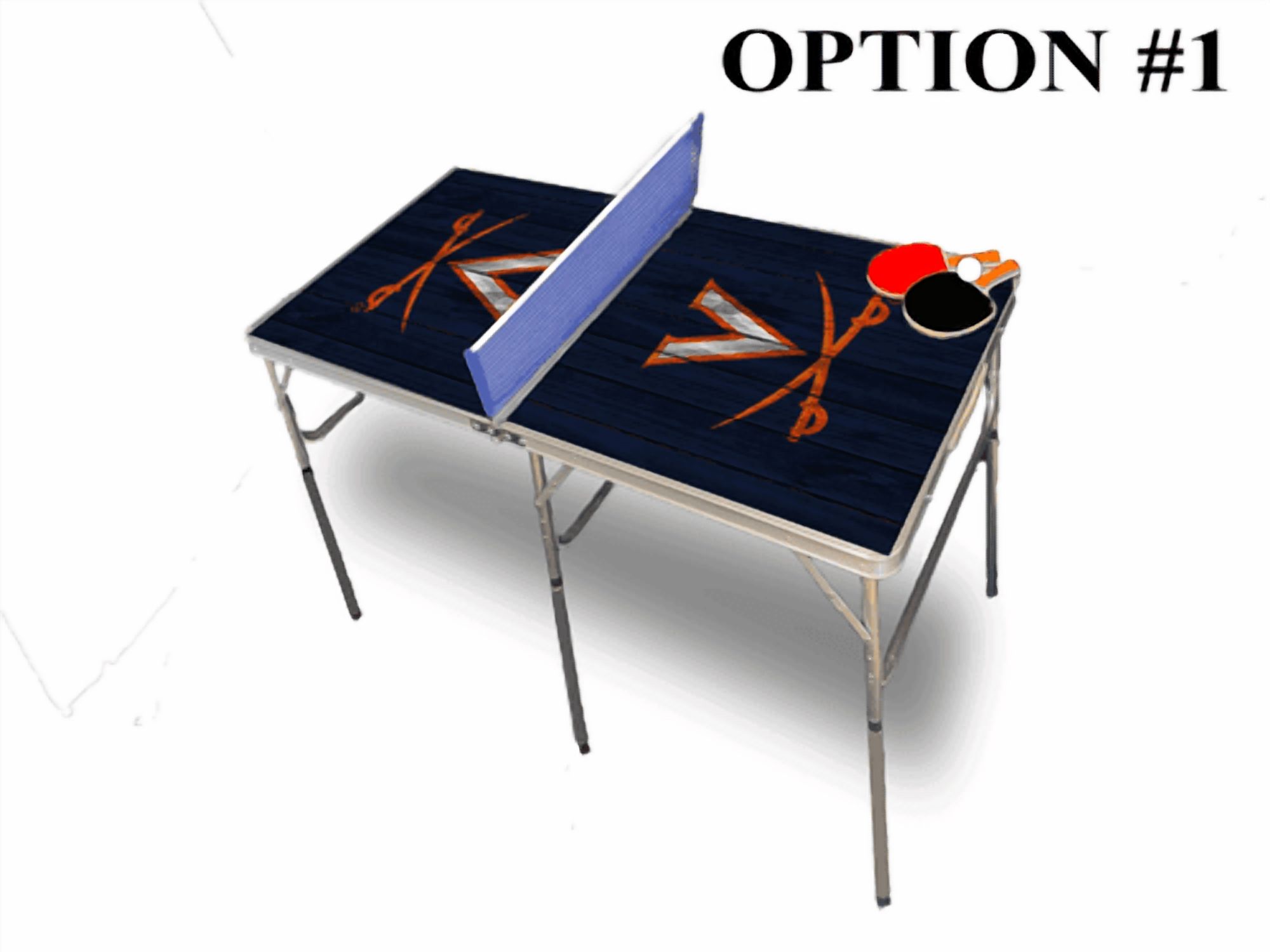 University Of Virginia Portable Table Tennis Ping Pong Folding Table w/Accessories