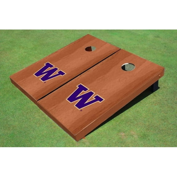 University Of Washington "W" Solid Rosewood Cornhole Boards