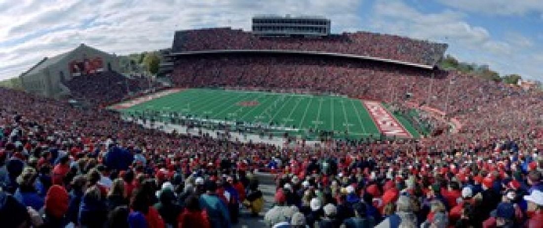 University Of Wisconsin Football Game Camp Randall Stadium Madison Wisconsin USA Canvas Art - Panoramic Images (30 x 13)