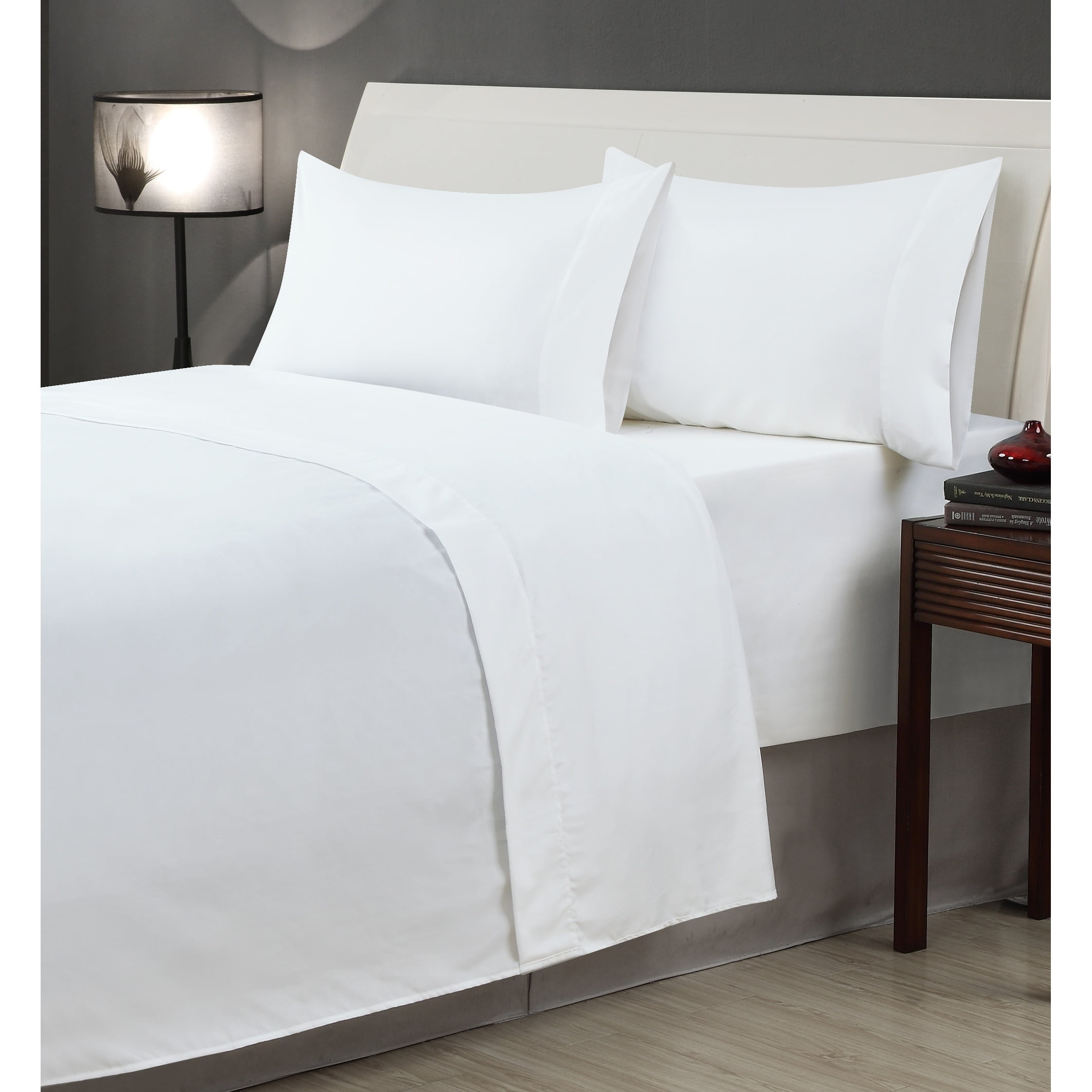 White King Solid Microfiber 6-Piece Sheet Set
