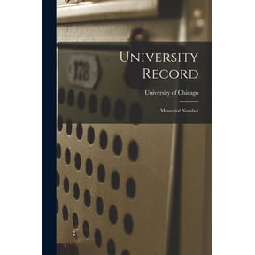 University Record: Memorial Number, (Paperback)