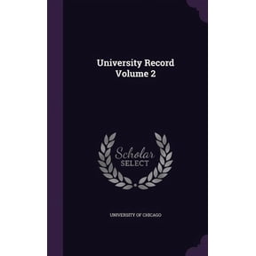 University Record Volume 2 (Hardcover)