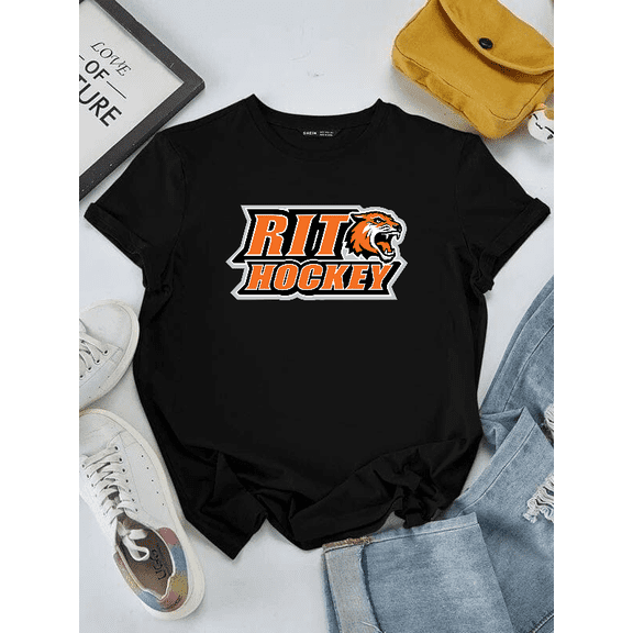 University Sports RIT Hockey Team Supporter Gear Fan Apparel Unisex T-Shirt V15721 ,up to size 5XL