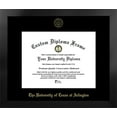 thumbnail image 1 of University of Texas, Arlington 14w x 11h Manhattan Black Single Mat Gold Embossed Diploma Frame with Bonus Campus Images Lithograph (value savings at $59), 1 of 1