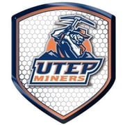 University of Texas El Paso UTEP Miners High Intensity Reflector, Shield Shape, Raised Decal Sticker, 2.5x3.5 Inch, Home or Auto, Full Adhesive Backing
