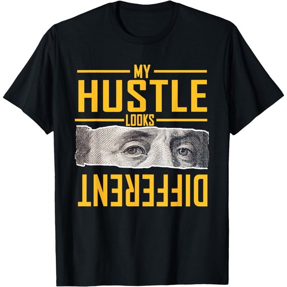 University Varsity-Gold My Hustle Look Different Yellow T-Shirt