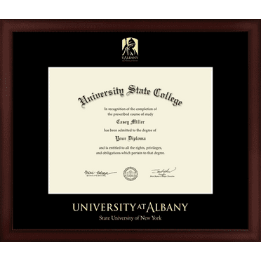 University at Albany State University of New York Diploma Frame, Document Size 11" x 8.5"