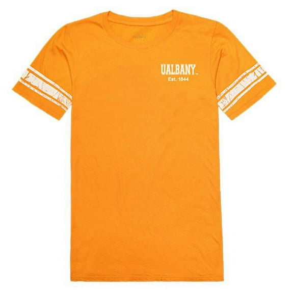 University at Albany Women Practice T-Shirt, Gold - Large
