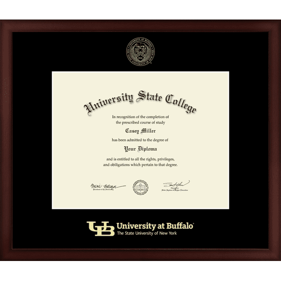 University at Buffalo Diploma Frame, Document Size 12.5" x 9.75"