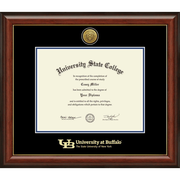 University at Buffalo Diploma Frame, Document Size 12.5" x 9.75"