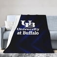thumbnail image 1 of University at Buffalo Logo Fleece Blanket, Very Soft Microfiber Flannel Blanket for Couch Warm and Cozy for All Seasons, 1 of 8