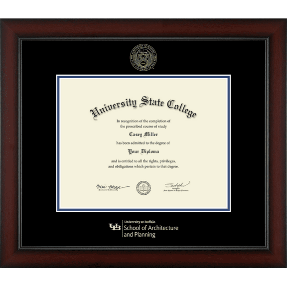 University at Buffalo School of Architecture and Planning Diploma Frame, Document Size 12.5" x 9.75"