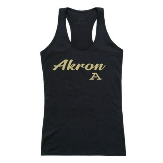 University of Akron Athletics Zips Script Tank Top, Black - Large