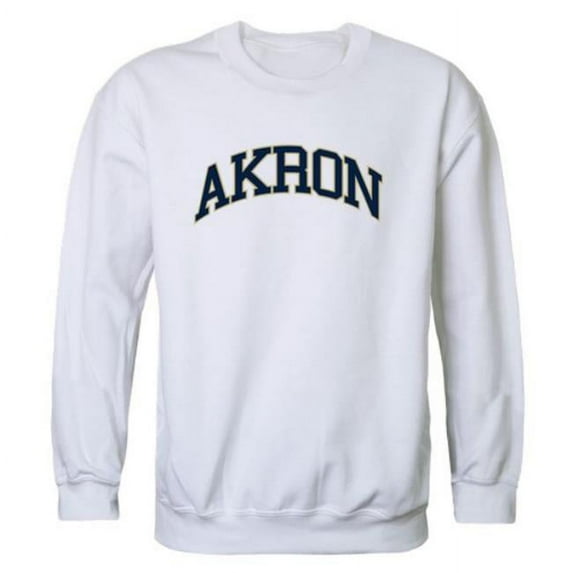University of Akron Zips Campus Crewneck Sweatshirt, White - Large