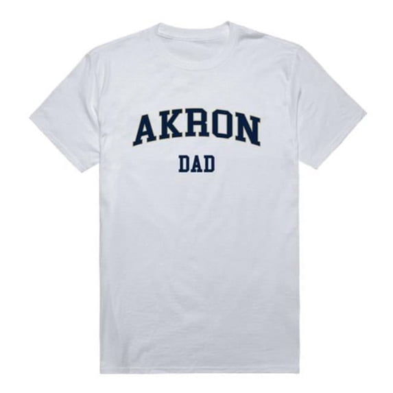 University of Akron Zips College Dad T-Shirt, White - Extra Large