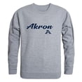 thumbnail image 1 of University of Akron Zips Script Crewneck Sweatshirt, Heather Grey - Extra Large, 1 of 1