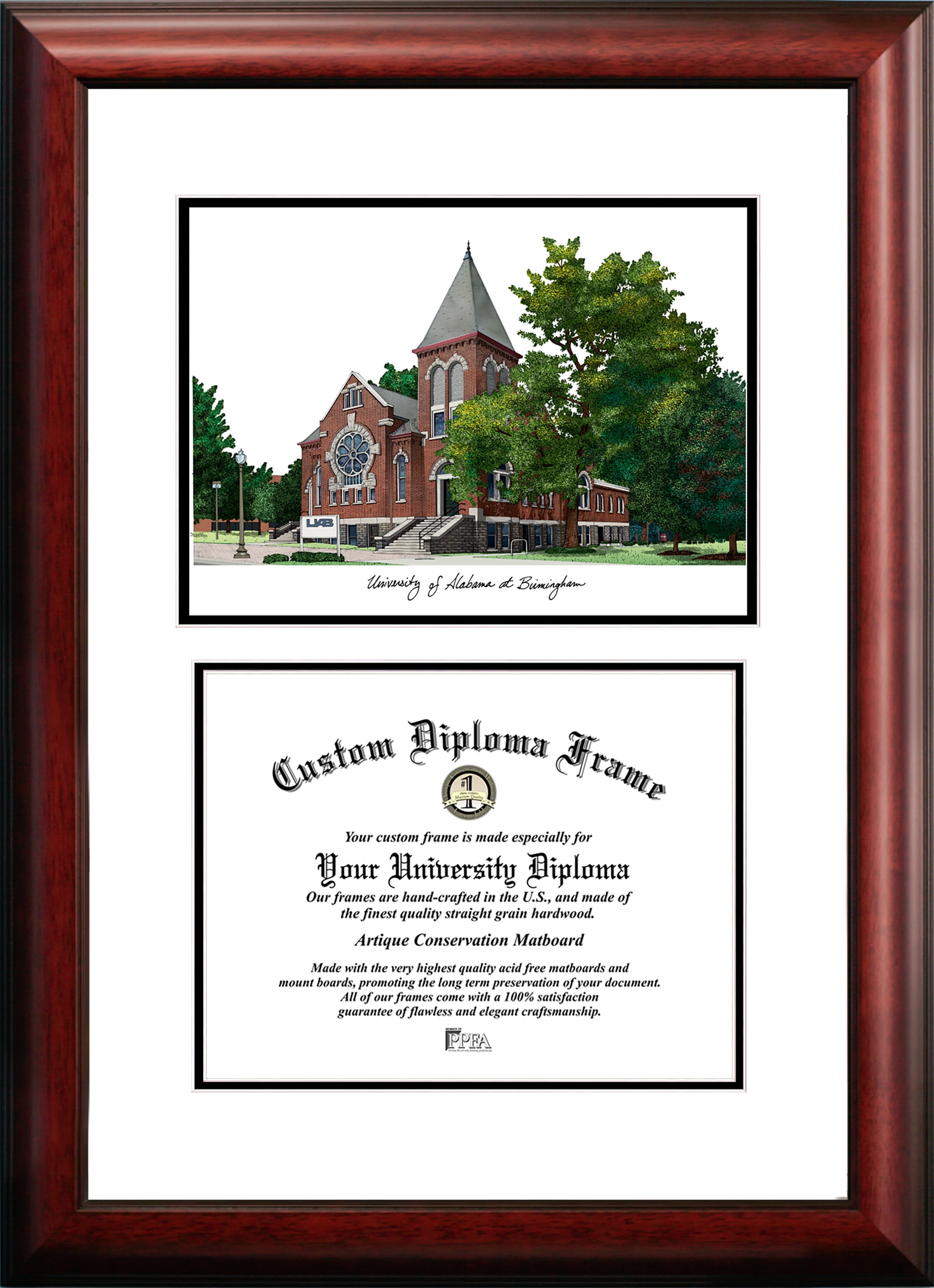 University of Alabam, Birmingham 8.5" x 11" Scholar Diploma Frame