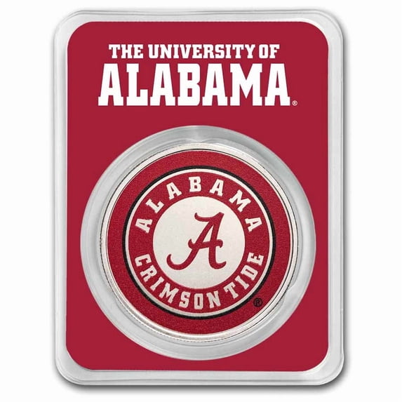 University of Alabama 1 oz Silver Colorized Round (in TEP)