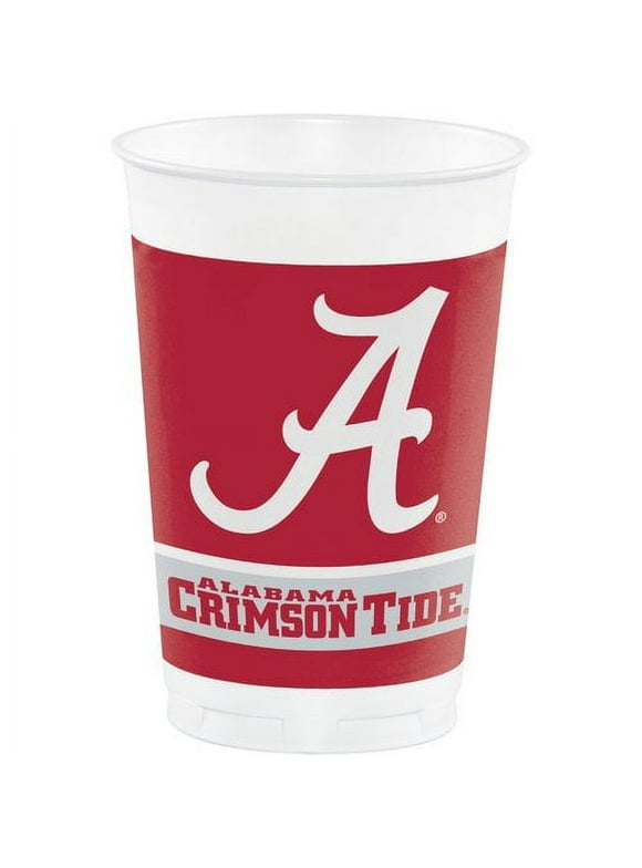 University of Alabama 20 oz Plastic Cups 24 Count for 24 Guests