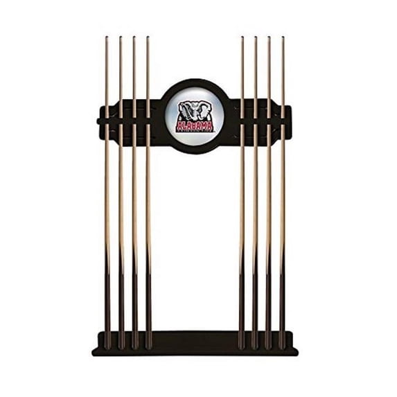 Alabama Crimson Tide Elephant Eight Stick Pool Cue Rack - Black